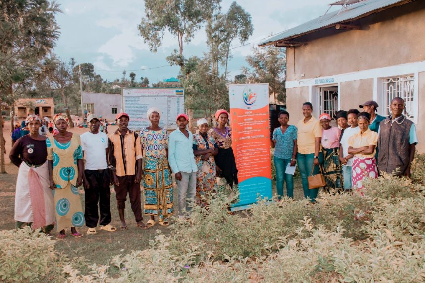 Women during a community savings session